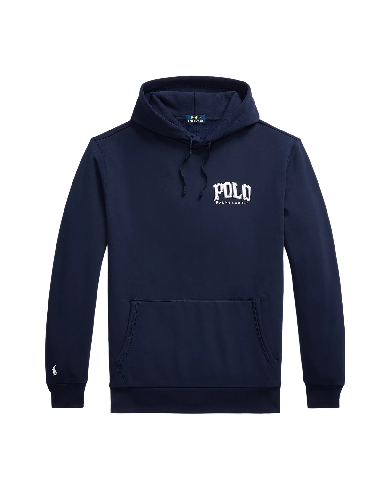 Camisola polar com capuz e logótipo