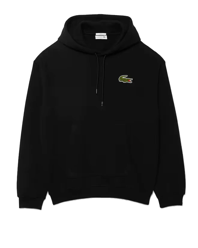 Hoodie com Emblema em Contraste Loose Fit