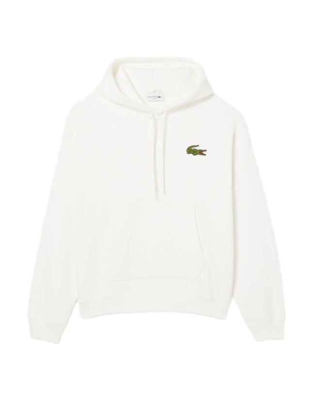 Hoodie com Emblema em Contraste Loose Fit