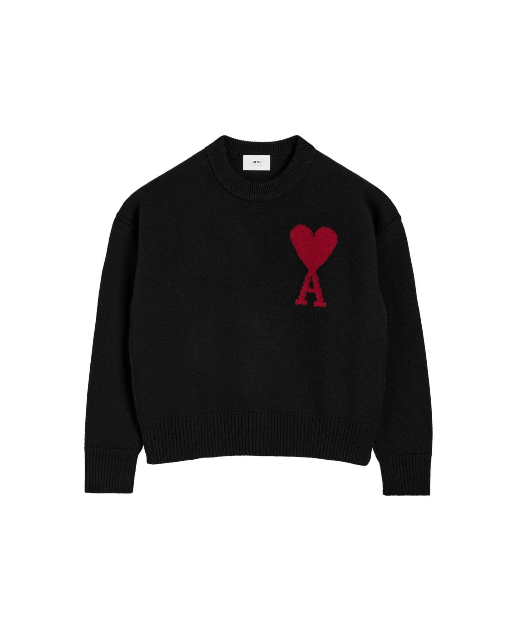 Black Wool de Coeur Sweater
